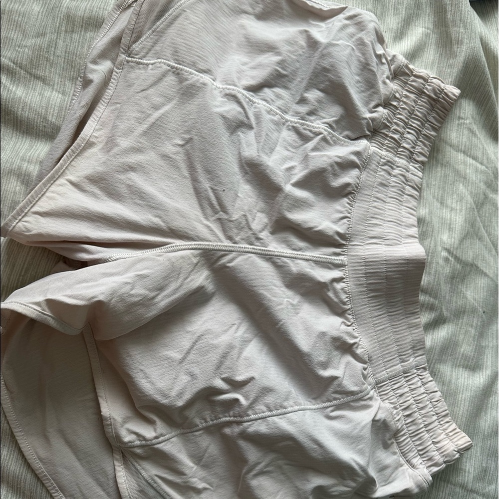 White Lululemon shorts